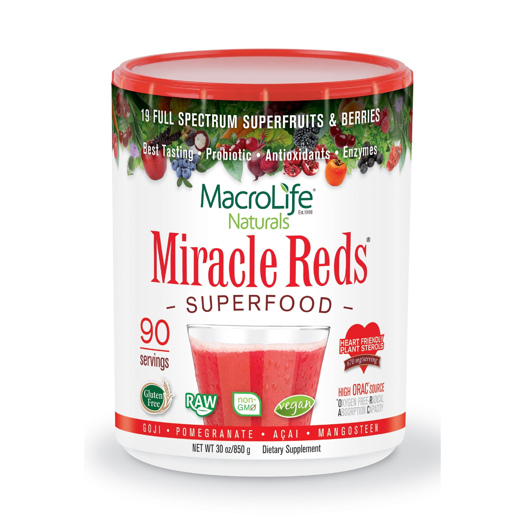 Macrolife Naturals Miracle Reds 30 oz Powder