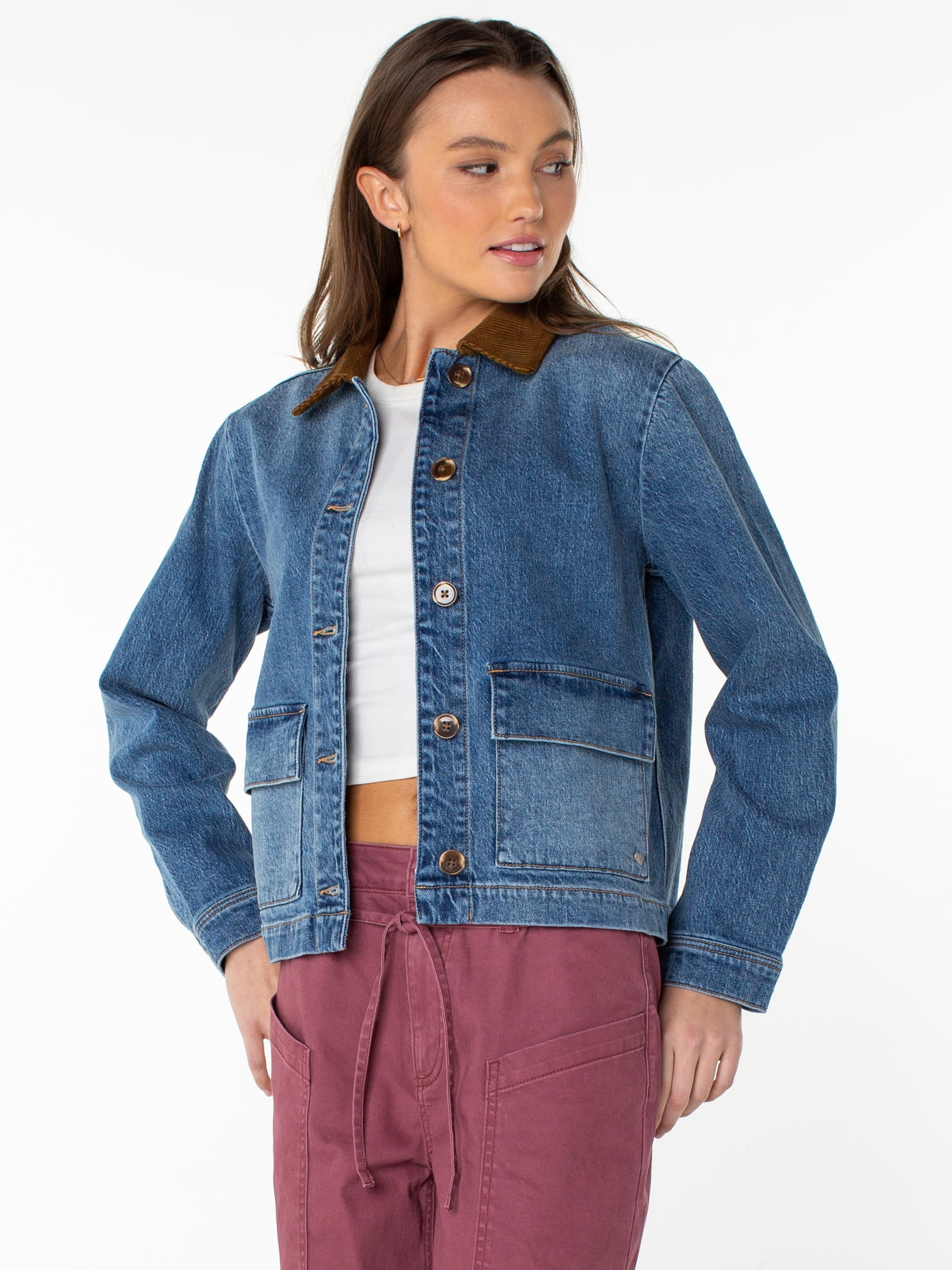 Celebrity Pink Women's and Women's Plus Boxy Barn Jacket, Sizes XS-4X