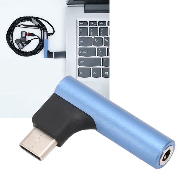 USB C To 3.5mm Sound Adapter, USB C To Adapter DAC Chip for Headphone Red,Blue
