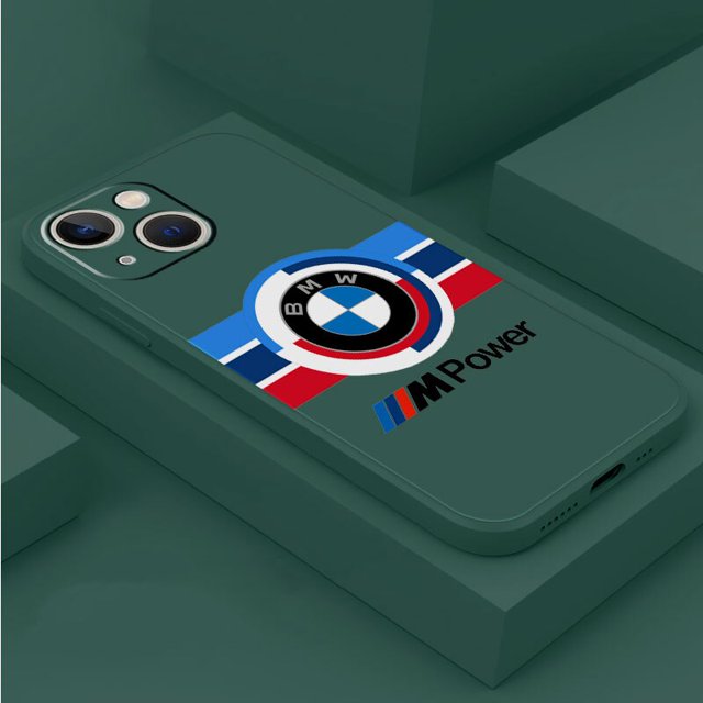 BMW-Funda de teléfono deportiva para Apple iPhone 14 Pro Max SE 8 12 11 7 6S Plus XR XS X 13 Mini Funda líquida Fivean unisex