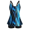 thumbnail image 6 of Two Piece High Neck Tankini Swimsuits for Women Tankini Bathing Suits with Boyshorts Sleeveless Scoop Neck Swimwear, 6 of 7