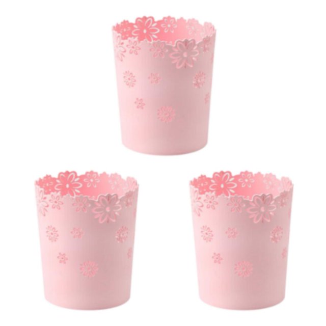 Baohd PP Environmentally Friendly Storage Bucket And Durable All Storage pink large size 3Set