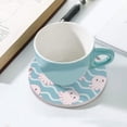 thumbnail image 5 of SKYSONIC Round Drink Coasters 1 Pcs Cool Octopus Absorbent Ceramic Coaster with Cork Base for Coffee Cups Housewarming Gift for Home Decor, 5 of 6