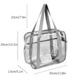 thumbnail image 3 of JeashCHAT Zippered Tote Bag, Portable Bathroom Travel Bag In Waterproof Clear PVC Cosmetic Bag, 3 of 7