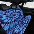 thumbnail image 4 of Tie-Dye Blue Swirl Pattern Car Rear Seat Covers,Bench Back Seat Cover , Easy to Install Universal Fit for Cars Trucks Vans And SUVs, 4 of 6