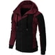 thumbnail image 2 of TRKIYQC Chaqueta con Capucha para Hombre, Sudadera con Cierre de Cremallera de Manga Larga en Contraste, Abrigo Suelto con cordón TRKIYQC moda, 2 of 4
