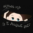 thumbnail image 2 of CafePress - Funny Peeking Out Baby August Maternity T Shirt - Maternity Dark T-Shirt, 2 of 3