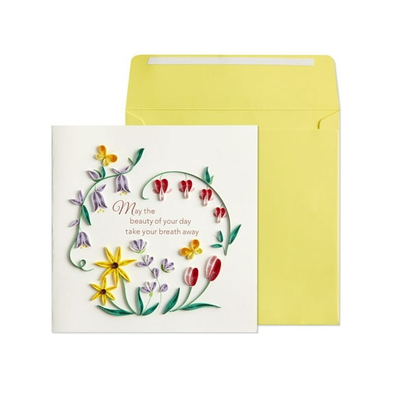 NIQUEA.D, Garden with Quote Quilling Birthday Card