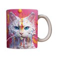thumbnail image 1 of onlyliua Liquidación de Rebajas de Hoy Empaque de Taza con Goteo de Pintura, Diseño de Taza de Sublimación, Empaque de Taza, Gato Blanco, Taza de Café, 1 of 4