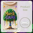 thumbnail image 2 of Green Tree Design Mardi Gras Banner Yellow Purple Stars Mardi Gras Display Colorful Balls Fringe Decorations Mardi Gras Backdrop for Mardi Gras Party Carnival Celebration Festival Event, 2 of 4