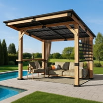Meetleisure Wood Patio Gazebo, 10 Ft. X 12 Ft.