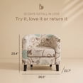 thumbnail image 2 of BELLEZE Accent Arm Club Chairs in Linen Fabric Set of 2 - Highland (Floral Print), 2 of 7
