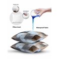 thumbnail image 5 of Waterproof Outdoor Throw Pillows with Inserts 12"x20" Set of 2, Abstract Gray Brown Soft Decorative Pillowcases for Couch Bedroom, Oil Painting Color Blocks Pillow Covers for Sofa Living Room, 5 of 8