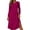 Hot Pink, variant on Omexry Work Dresses for Women Women's Fashion And Leisure Splicing Long Sleeve Round Neck Loose And Comfortable Dress