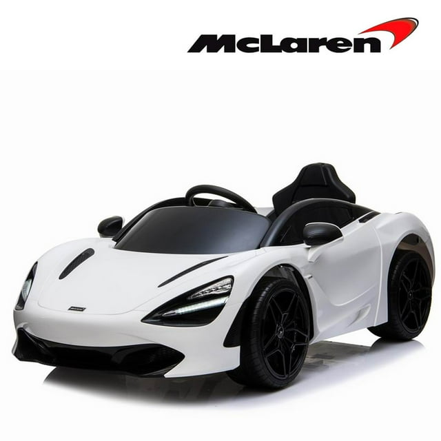VOLTZ TOYS 12V Ride on Car for Kids, Mclaren 720S with Remote Control, Leather Seat, Butterfly Doors, Bluetooth MP3 and LED Lights, Licensed Model (White)