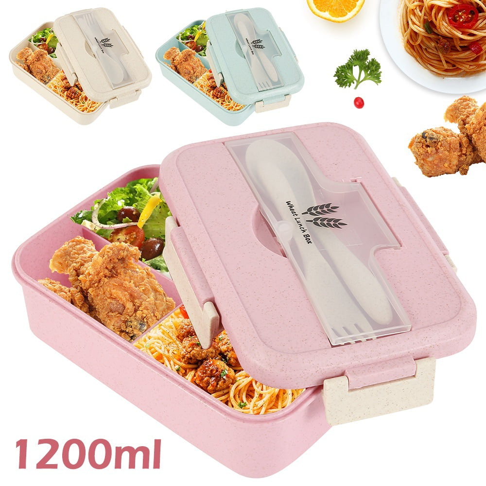 Microwave Lunch Box Wheat Straw Dinnerware Food Storage Container
