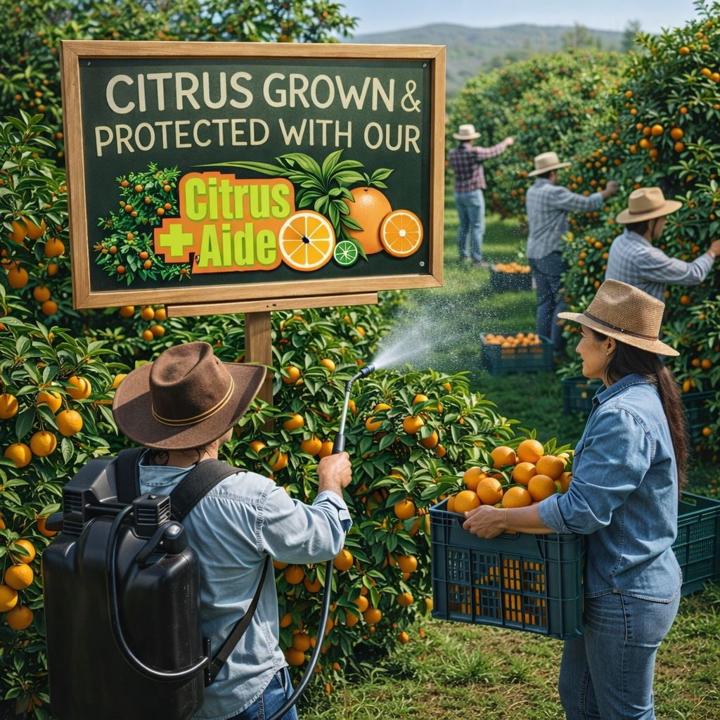 Infinity Shields Citrus+Aide, Citrus Tree Anti-Greening Support Spray, Liquid Fertilizer, 65 oz, Hose-End Rinse Concentrate, Peppermint Scent