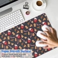 thumbnail image 4 of Long Mouse Pads for Desk,Dark Christmas Drink and Cookie Pattern Desk Mats on Top Of Desks, Desk Mouse Pad Extra Large with 3mm Non-Slip Base and Stitched Edge for Gaming,Office,Work,Home 31.5x11.8in, 4 of 5