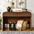 thumbnail image 1 of Better Homes & Gardens Juliet Curved Desk with Storage, Adults and Teens, Walnut Finish, 1 of 13