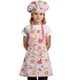 thumbnail image 2 of Delantal Sandjest para niños con bolsillo y gorro de chef, poliéster, 2 of 8