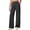 Dark Gray, variant on Women's Waffle Knit Pants, Comfortable Loose Fit High Waist Elastic Waist Lounge Pants, Soft & Breathable Trousers for Yoga, Casual, Home, and Athleisure Wear-White