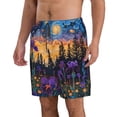 thumbnail image 2 of Pofeuu Cosmic Irises At Twilight Prin Men's Swim Trunks Quick Dry Bathing Suit Swimming Board Shorts Mesh Lining Beach Swimwear-XX-Large, 2 of 6