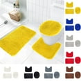 thumbnail image 1 of Juego de 3 alfombrillas de baño PRETXORVE de color liso, universales, suaves, cómodas, con absorción de agua, antideslizantes, gruesas, lavables a máquina, fáciles de secar., 1 of 8
