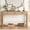 Light Oak + Solid Wood+MDF, variant on Rustic Console Table with Curved Corners, 3 Concealed Drawers, Solid Wood Legs, Entryway Sofa Table for Hallway & Living Room, Black