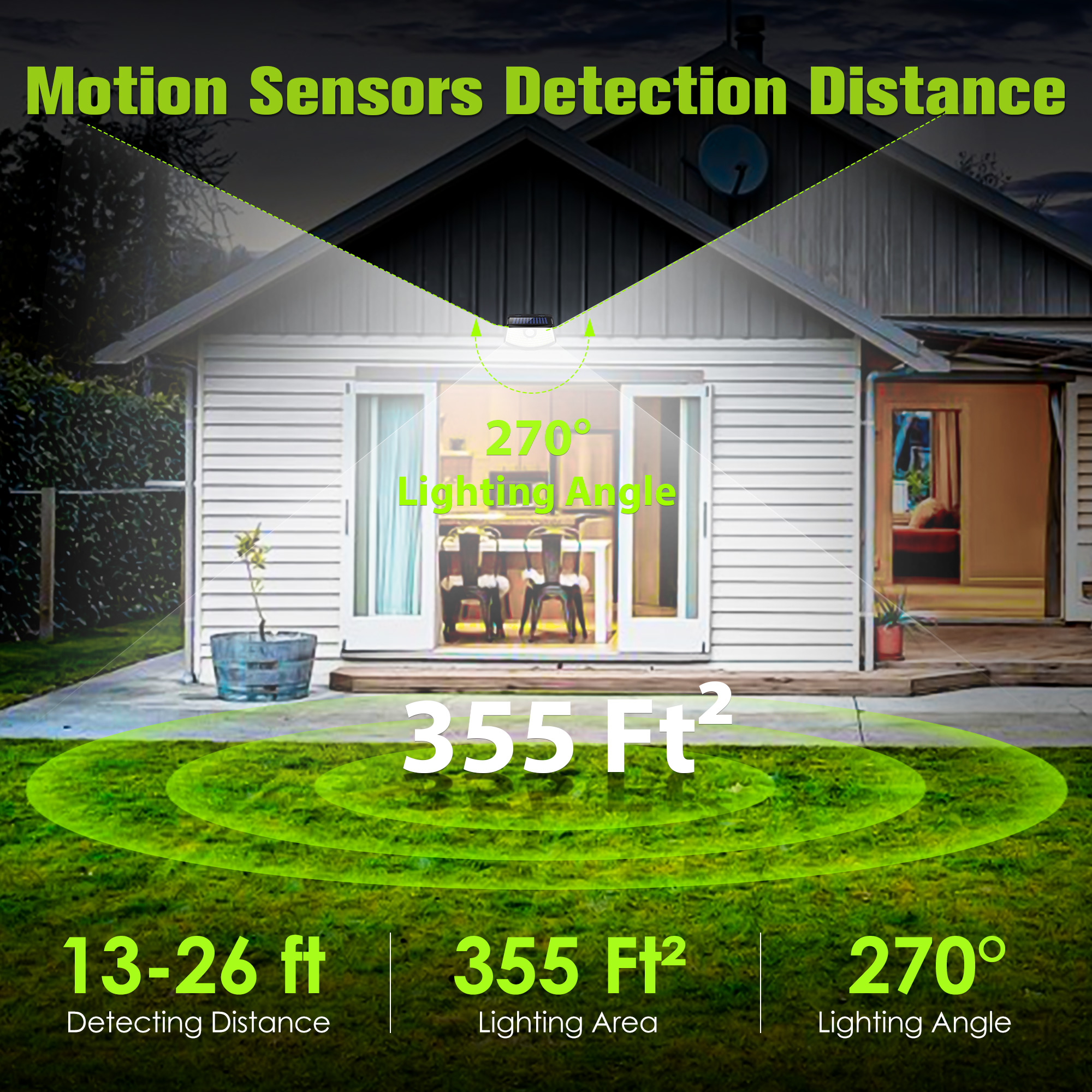 Tolsprint 120-LED Solar Motion Sensor Outdoor Light, 4-Pack photo 3
