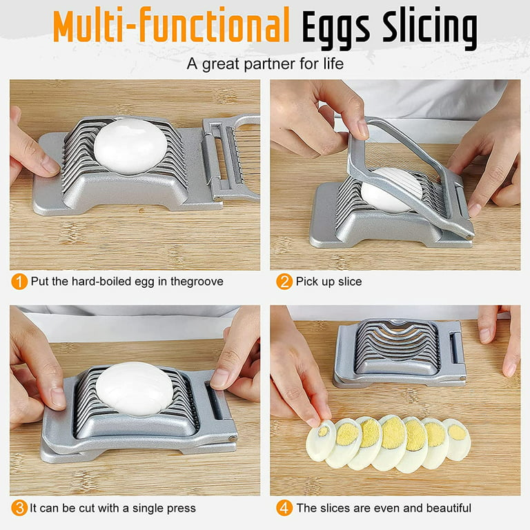  Egg Slicer for Hard Boiled Eggs Heavy Duty, Egg Cutter