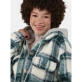 thumbnail image 4 of No Boundaries Plush Hoodie Shacket, Women's, 4 of 5