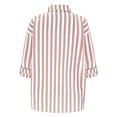 thumbnail image 4 of XFYSSS Plus Size Tops for Women Button Down Shirt V Neck Long Sleeve Striped Casual Tops Shirts XL-5XL, 4 of 8