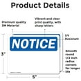 thumbnail image 2 of (2 Pack) Blank Write-On OSHA Notice Sign 5 Inch X 3.5 Inch Vinyl Label Decal Sticker Weather Resistant, UV Protected for Workplace, Business, and Construction Site, Made in the USA, 2 of 7