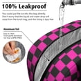 thumbnail image 5 of Pink and Black Checkered Pattern Insulated Leakproof Lunch Box for Work, Lunch Bag for Women Men, Loncheras Para Mujer for Beach Travel Picnic Camping, 5 of 6