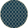 thumbnail image 5 of 2'x4' Blue and Ivory Trellis Indoor Outdoor Scatter Rug - 3'6" 62.99"W x 90.55"D x 0.16"H 5' x 8' Indoor Rectangle, 5 of 5