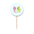 thumbnail image 1 of Dinosaur Kingdom Love You Toothpick Flags Round Labels Party Decoration, 1 of 3