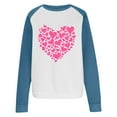 thumbnail image 7 of Summer Tops Viikei Womens Tops Long Sleeve Dressy Casual,Valentine's DayShirts for Women Crewneck Graphic Sweatshirts Heart Pullover Casual Long Sleeve Gift Tops Blouse Blue XL, 7 of 7