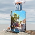 thumbnail image 4 of Uemuo Playful Hedgehog Forest Pond Printed Washable Luggage Cover - Fashion Suitcase Protector Fits 18-32 Inch Luggage -Small, 4 of 9