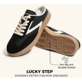 thumbnail image 4 of LUCKY STEP Comfort Mules Fashion Backless Slip On Sneakers Retro Casual Shoes,Black/White,Womens, 4 of 10