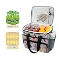 thumbnail image 2 of FORMRS Insulated Cooler Bag 24 Cans Capacity Soft Leakproof Lunch Box with Side Pockets, Purple Floral Pattern, 2 of 7