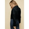 thumbnail image 2 of Saints & Hearts Womens Faux Suede Festival Fringe Cropped Jacket (S, Black), 2 of 2