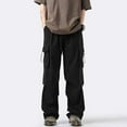 thumbnail image 2 of WELOIJEVBE Cargo Pants for Men Men's Yoga Pants Elastic Waist Trousers Casual H Cargo Pants with Pocket Mens Cargo Pants Mens Sweatpants, 2 of 4