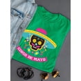 thumbnail image 3 of Cinco De Mayo Calavera Shaped T-Shirt Women -Image by Shutterstock, Female Medium, 3 of 4