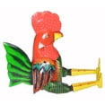 thumbnail image 2 of SHELF SITTER Wood Carved Rooster Hand Painted Folk Art Statue Chicken  Rustic, 2 of 2