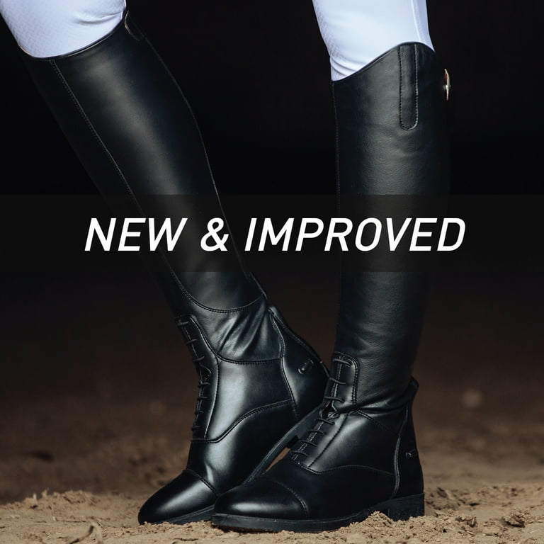 Synthetic leather clearance riding boots