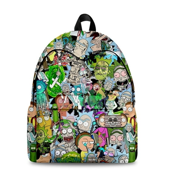Rick and Morty Merch Fabric One Shoulder Keychain Backpack Printed Student School Bag Mini bags