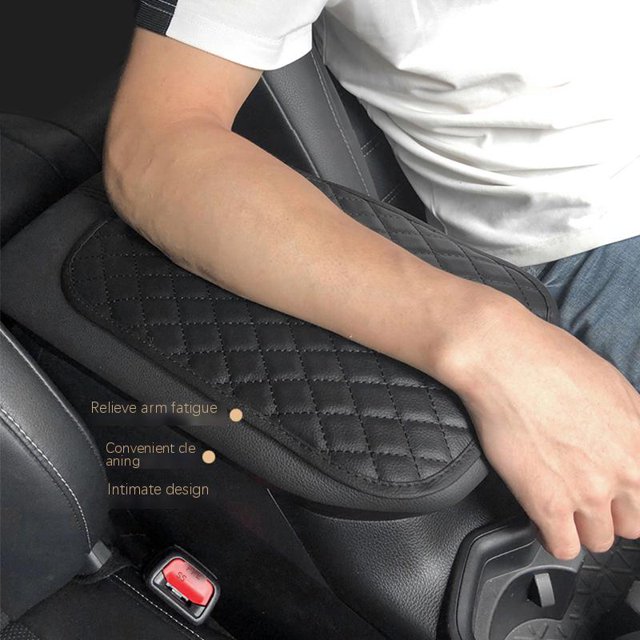 TopOne Pu Leather Car Armrest Mat Center Console Arm Rest Protective Cushion Armrests Storage Box Cover Pad Interior