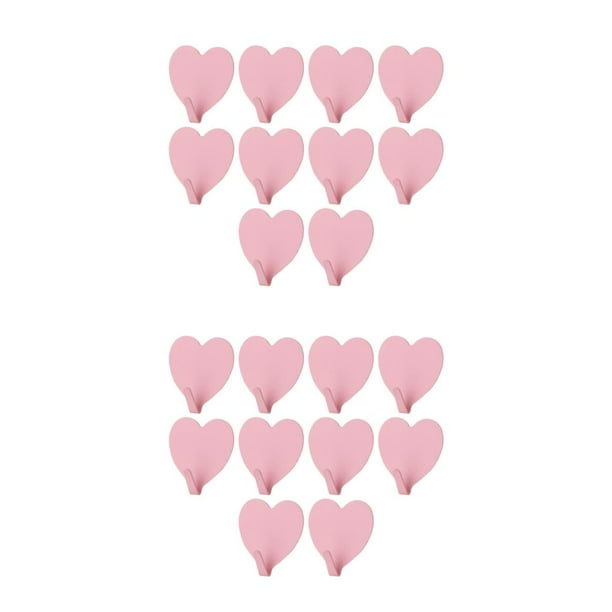 Toystoory 10 paquetes / lote Gancho en forma de corazón elegante y duradero: para cualquier configuración Ganchos de pared con gancho lindo en Type2 NO2
