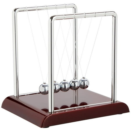 UPC: 0713057112915 | Newton s Cradle Balance Pendulum  Physics Learning Desk Toy  Swinging Kinetic Balls for Home  Office Decoration  Stress Relief  Fun Science Fidget Accessories (7x6x7 in)