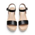 thumbnail image 4 of Sandalias de Plataforma con Cuña Estilo Alpargata para Mujer DREAM PAIRS Negras, 4 of 7